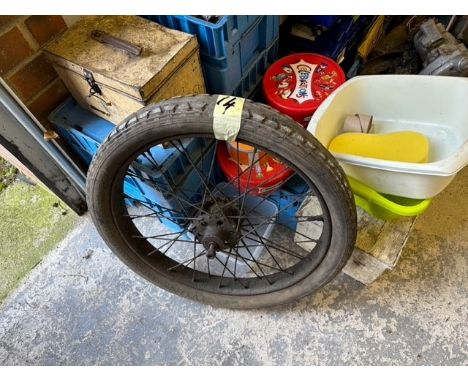 A 21" vintage bead rim wheel 