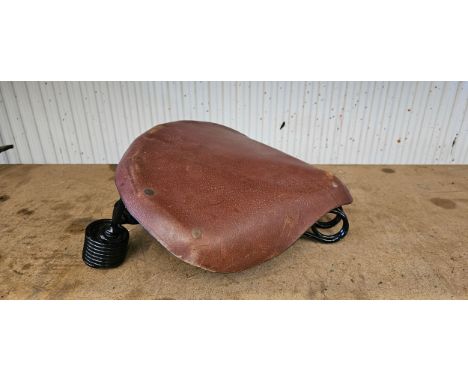 A vintage motorcycle seat 