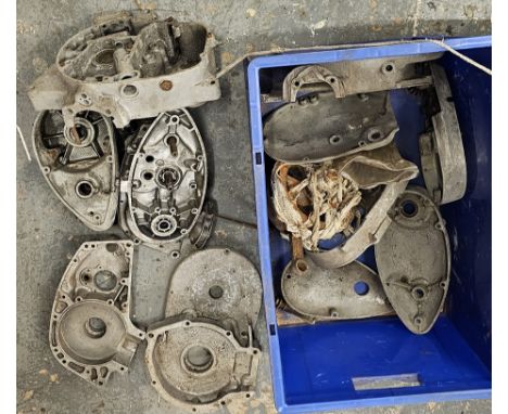 Various BSA C15 and Bantam engine casings 