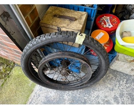 A 23" vintage bead rim wheel 