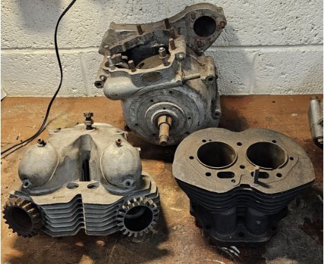A Norton Dominator 497cc engine, no. 87074/122R, with barrel and head 