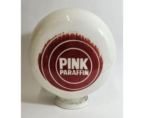 A Pink Paraffin glass globe by Hailware, 40cm 