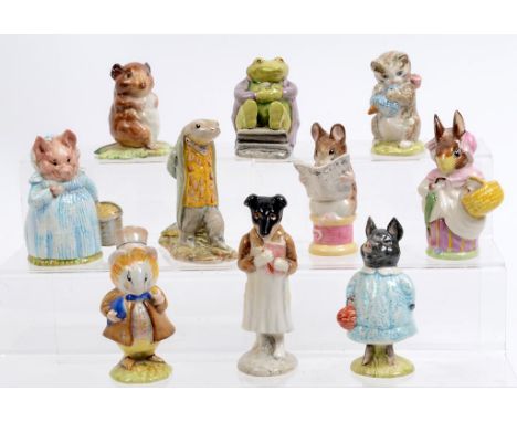 A Beswick Beatrix Potter figure, Mr Jackson, and nine others, including Sir Isaac Newton and Pickles, all BP-3a (10)  See ill