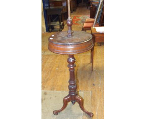 A standard lamp, adapted from a shaving stand