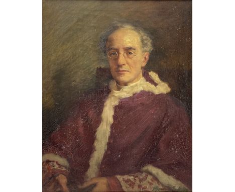 Albert Chevallier Tayler (Newlyn School 1862-1925): Portrait of a Cleric, oil on canvas signed 49cm x 39cm