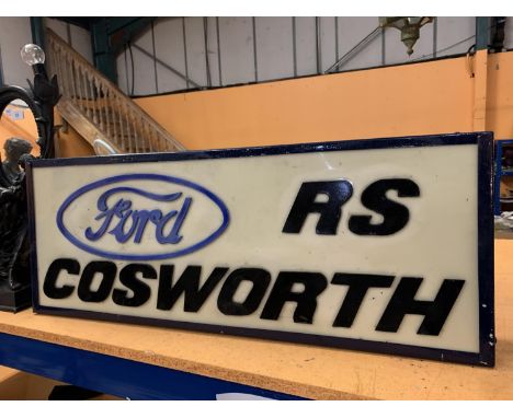 A FORD RS COSWORTH ILLUMINATED LIGHT BOX SIGN 