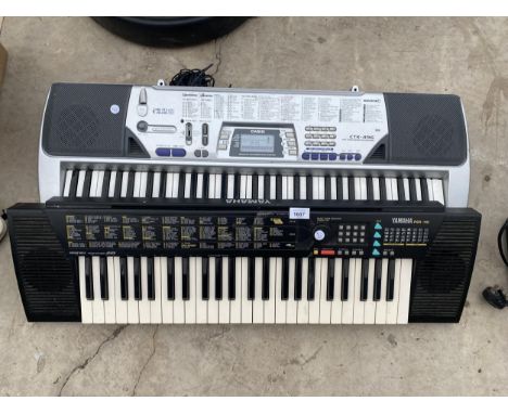 A YAMAHA PSR-110 AND CASIO CTK-496 ORGANS 