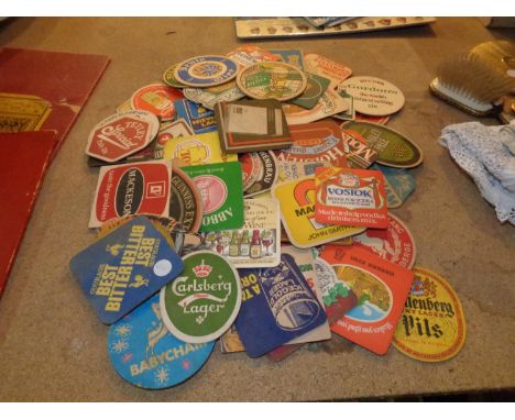 A COLLECTION OF VINTAGE AND RETRRO BEER MATS 