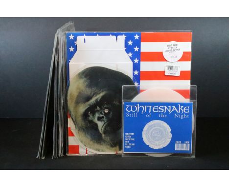 Vinyl - 4 Heavy Metal / Hard Rock picture disc LP’s, 4 picture disc 12”, 5 shaped picture discs and one coloured 7” single to