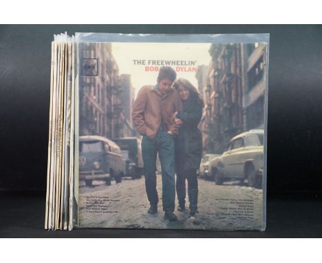 Vinyl - 9 Bob Dylan 1960s UK pressing LPs to include The Freewheelin', Blonde On Blonde, John Wesley Harding, The Times They 