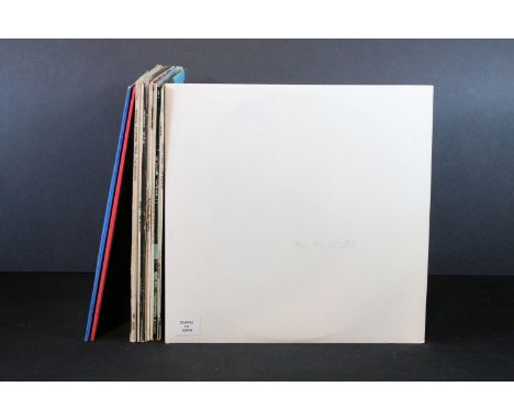 Vinyl - 12 The Beatles LPs to include White Album (French pressing with 4 photos and poster), Abbey Road, Yellow Submarine (S