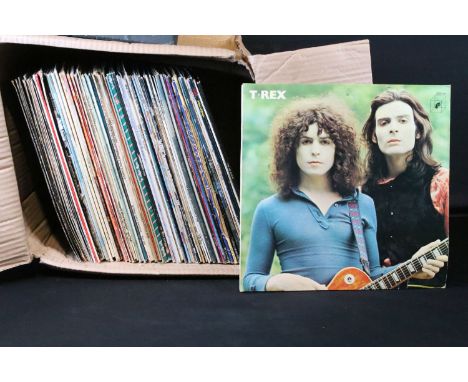 Vinyl - Over 65 Rock &amp; Pop LPs and 15 12" singles to include T-Rex, Yes, The Beatles, Queen, Jethro Tull, Demon, Dr Hook,