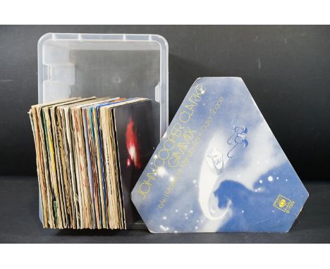 Vinyl - 50 Post Punk / New Wave / Goth 7” singles and one shaped disc to include: Joy Division, The Sisters Of Mercy x 2, Bau