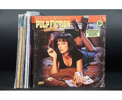 Vinyl - 12 mainly 1990s pressing LPs to include Pulp Fiction soundtrack (open shrink), Kirsty MacColl, Johnny Cash, Young Dis