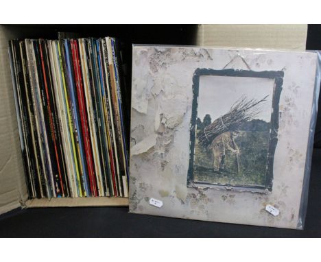 Vinyl - 55 Rock &amp; Pop LPs and 1 12" single to include Led Zeppelin (plum Atlantic labels, Peter Grant credit, 'top' to la