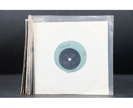 Vinyl - 8 UK Subs 7" singles to include Party In Paris (CAC002) single sided fanclub, Tomorrows Girls (blue vinyl) x 2, She's