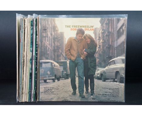 Vinyl - 17 Bob Dylan LPs spanning his career to include The Freewheelin', Blonde On Blonde, Dylan &amp; The Dead, At Budokan,