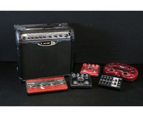 Amplifier / Effects - Line 6 Spider II guitar amplifier along with 4 effects pedals to include Line 6 FB4, Line 6 Pod, Zoom G