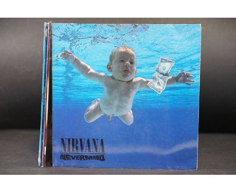 Vinyl - 5 Alternative Rock / Grunge LP’s to include: Nirvana – Nevermind (DGC – GEF 24425, EU 1991 misprinted with inverted (