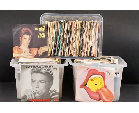 Vinyl - Over 300 Rock &amp; Pop 7" singles to include The Rolling Stones, Bruce Springsteen, Small Faces, Elvis Presley (inc 