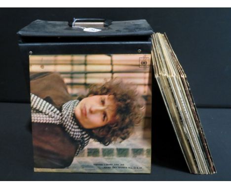 Vinyl - 16 Folk / Folk Rock LPs to include Bob Dylan x 4 (inc Blonde On Blonde, mono), Donovan x 3 (inc Open Road orange Dawn