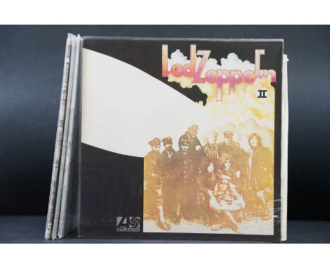Vinyl - 4 Led Zeppelin UK pressing LP’s to include II (Atlantic records - 588198) UK, plum Atlantic label, Lemon Song credit 