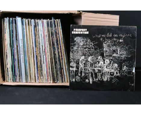 Vinyl - Over 75 Rock &amp; Pop LPs and 1 box set to include Fairport Convention (bullseye labels), The Skids, The Beatles, Pi