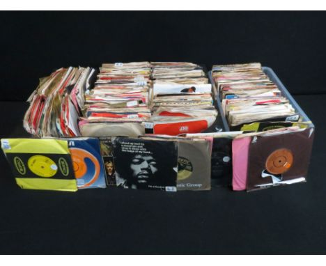 Vinyl - Approx 500 Rock, Pop &amp; Soul 7" singles to include Jimi Hendrix Experience, Led Zeppelin, Bad Company, The Beatles