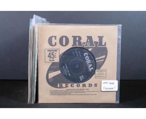 Vinyl - 9 Rock ’N’ Roll 7” singles to include: The Crickets - I Fought The Law (Coral - 45-Q 72440) VG (light scuffs), Eddie 