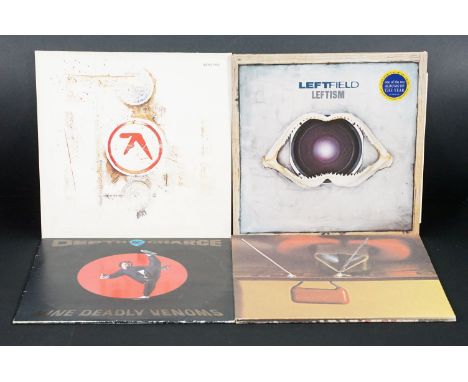 Vinyl - 3 Electronic UK 1st pressing LP’s and one 12" to include: Leftfield ‎– Leftism (Hard Hands ‎– HANDLP2D, UK 1995 doubl
