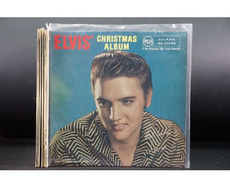 Vinyl - 8 original UK pressing Elvis Presley LPs to include Christmas Album, Elvis Is Back, Rock N Roll No.2, Pot Black, His 