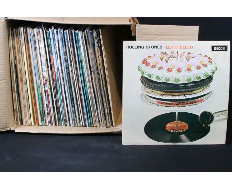 Vinyl - Over 70 Rock &amp; Pop LPs to include The Rolling Stones, The Who (Live At Leeds black print), The Beatles, Queen, Pi
