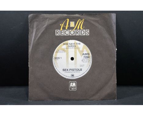 Vinyl - Punk - Sex pistols - God Save The Queen, 7” single on A&amp;M Records - AMS 7284. This is the 1st private pressing re