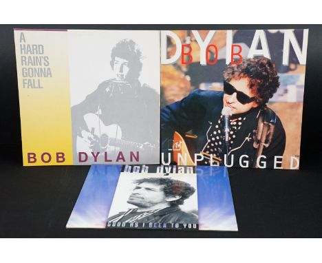 Vinyl - 3 Bob Dylan LPs to include A Hard Rain's Gonna Fall (Bigtime – 2215541),  MTV Unplugged (Columbia – 478374 1), Good A