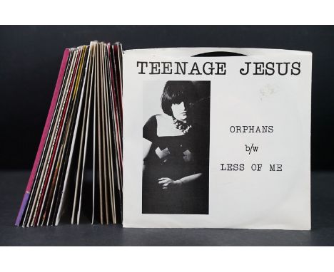 Vinyl - 27 Punk / New Wave original pressing 7” singles to include: Teenage Jesus And The Jerks – Orphans (Migraine – CC-333 