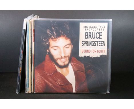 Vinyl - 8 Bruce Springsteen private pressing LP’s to include: Bound For Glory (Let Them Eat Vinyl – LETV039LP, EU 2012 double