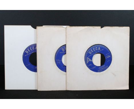 Vinyl - 3 Beat / Mod UK 1960’s demo promo 7” singles on Decca Records to include: Adam, Mike And Tim (F 12040), Louis Cordet 