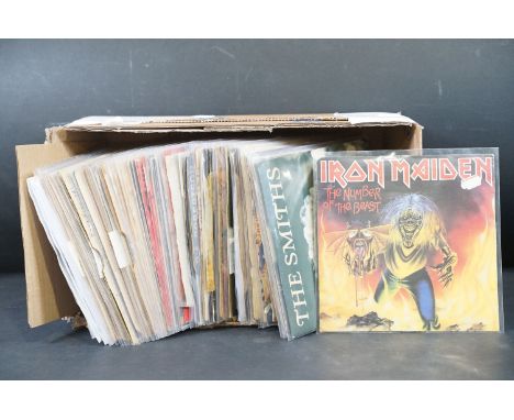Vinyl - 80 Rock &amp; Pop 7" singles to include Iron Maiden (red vinyl), The Smiths x 3, Smashing Pumpkins (white vinyl), The