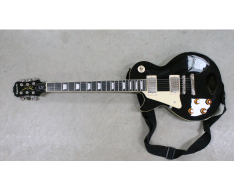 Guitar - Epiphone Les Paul Standard left handed electric guitar in black finish