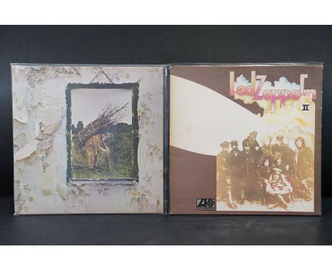 Vinyl - 2 Led Zeppelin UK pressing LP’s to include: II (Atlantic records - 588198) original UK, plum Atlantic label, Lemon So
