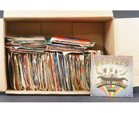 Vinyl - Approx 300 Rock &amp; Pop 7" singles to include The Beatles x 12 (inc MMT EP), Elvis Presley x 6 (inc 1 EP), Small Fa