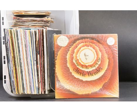 Vinyl - 39 Soul / Funk / Disco LPs, 16 12" singles and over 30 7" singles to include Stevie Wonder x 5, Maze x 2, Teddy Pende