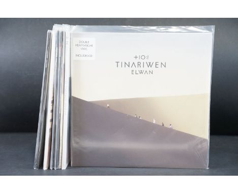 Vinyl - African / Blues - 8 Tinariwen LP’s to include – Elwan (WEDGE00117LP double LP with CD) in open shrink, Amadjar (WEDGE