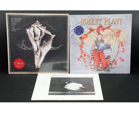 Vinyl - 3 Robert Plant LPs to include Lullaby And... The Ceaseless Roar (sealed), Band Of Joy (Ex in open shrink), The Princi