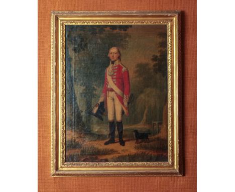 WILLIAM SHUTER A portrait of Mervin Medlycottaged 19, as a Lieutenant in the Inniskilling Dragoons, standing full-length with