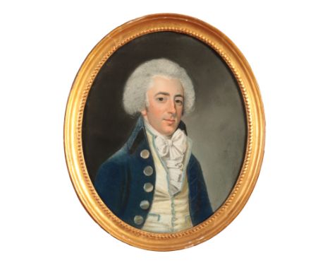 CIRCLE OF JOHN RAPHAEL SMITH (1751-1812) A portrait of a gentleman identified as Samuel Jeffery the grand uncle of Sarah, Lad