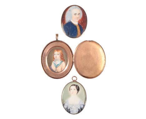 ENGLISH SCHOOL, late 18th century A portrait miniature of Thomas Mervin Medlycott as a young boy, oval, in a gilt metal case 