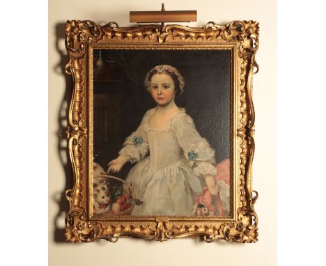 GEORGE BEARE (fl. 1740-1749) A portrait of Jane Coles as a young girl aged 4 and a half, three-quarter length, in a white dre