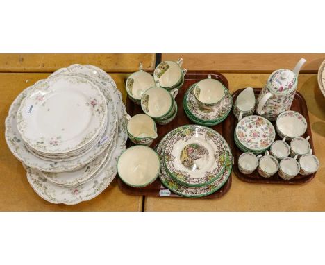A Minton Haddon Hall coffee service, a Spode Byron tea service, and a German part dinner service