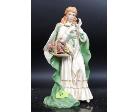 A ceramic figure of a maiden entitled 'The Rose Of Tralee' by Anne O'Conner. Musical movement to underside, Sculpt M2823
